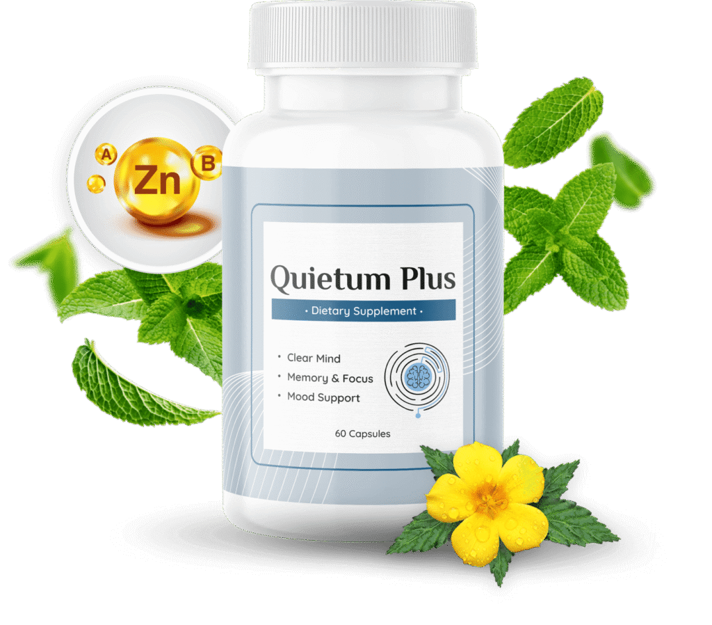 Quietum Plus ingredients breakdown showing natural compounds for hearing health support